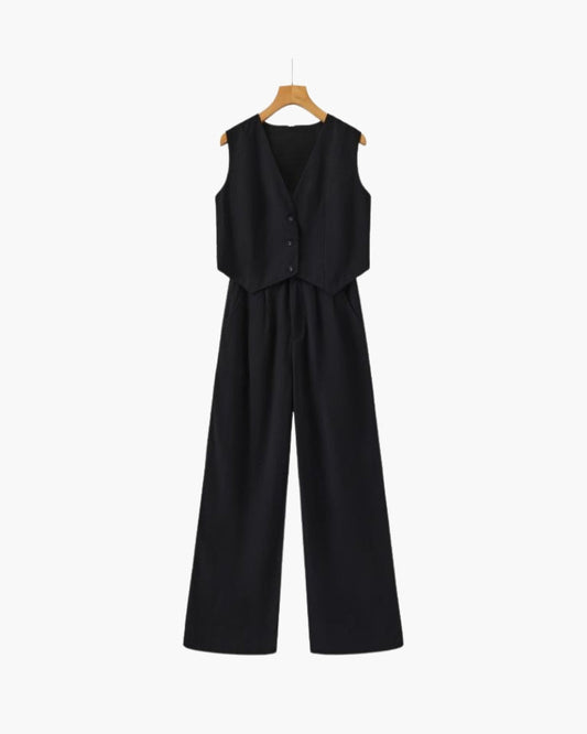 Classy Lady - Two-Piece Linen Set